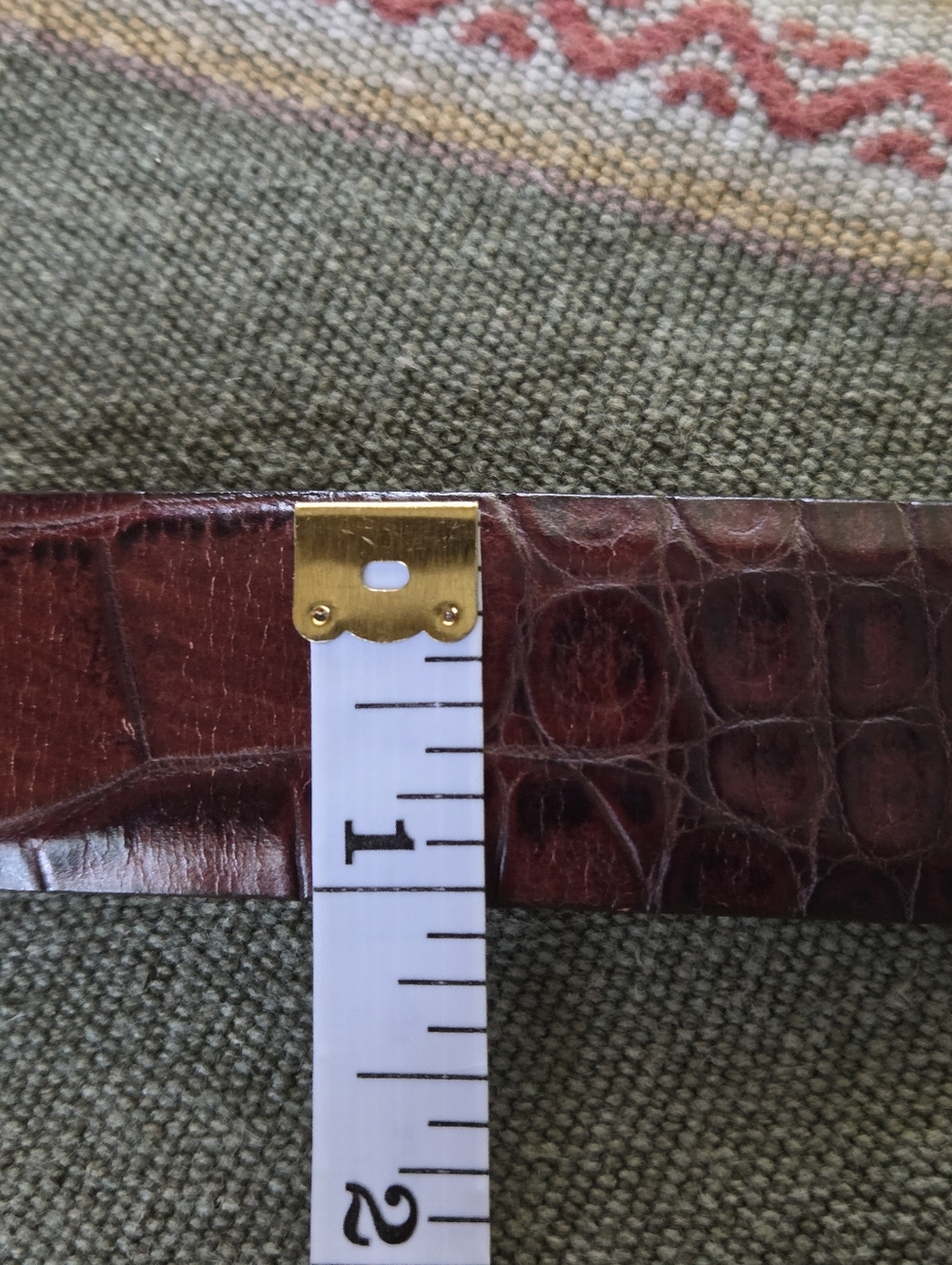 Mens Martin Dingman Alligator Grain Italian Calfskin Leather Belt 38 - Picture 14 of 16